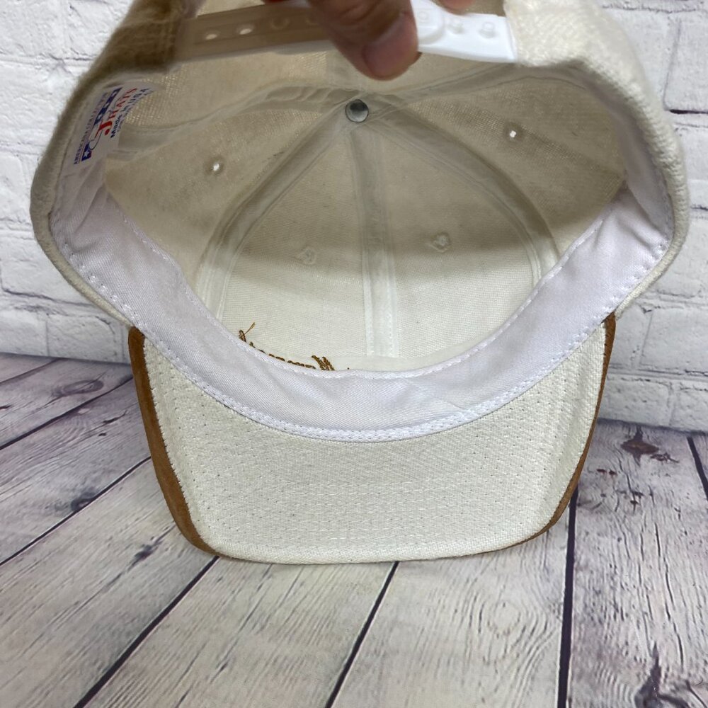 Vintage Hat Cap Snapback Cream Brown Mammoth Cave Kentucky Made in USA America - Picture 7 of 10
